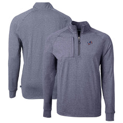 Detroit Lions Cutter & Buck Big & Tall Adapt Eco Knit Quarter-Zip Pullover Top - Heather Navy discount