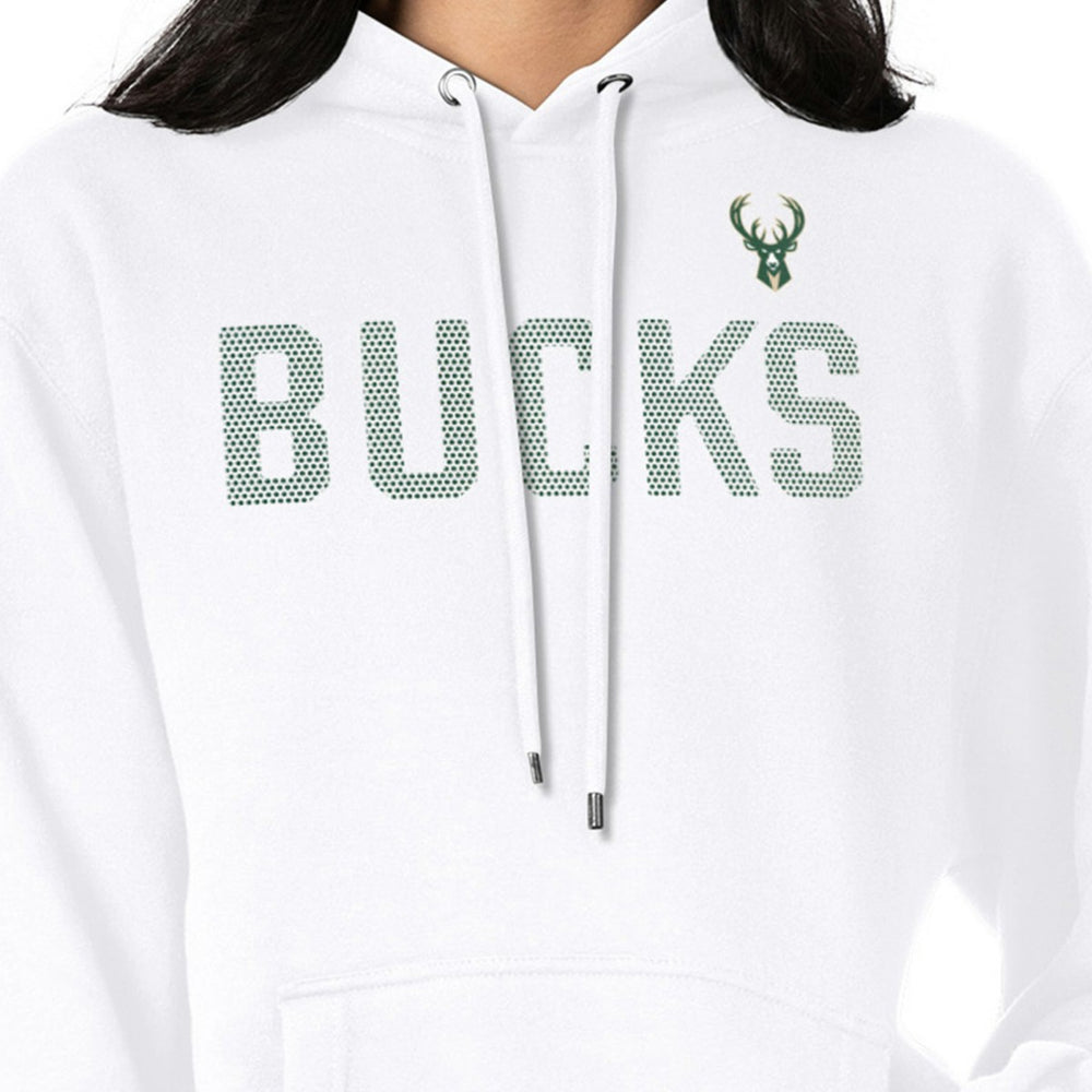 Milwaukee Bucks G-III 4Her by Carl Banks Women's Dot Print Pullover Hoodie - White outlet
