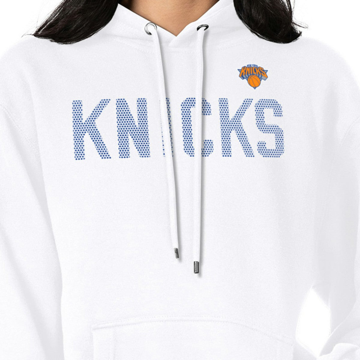 New York Knicks G-III 4Her by Carl Banks Women's Dot Print Pullover Hoodie - White sale