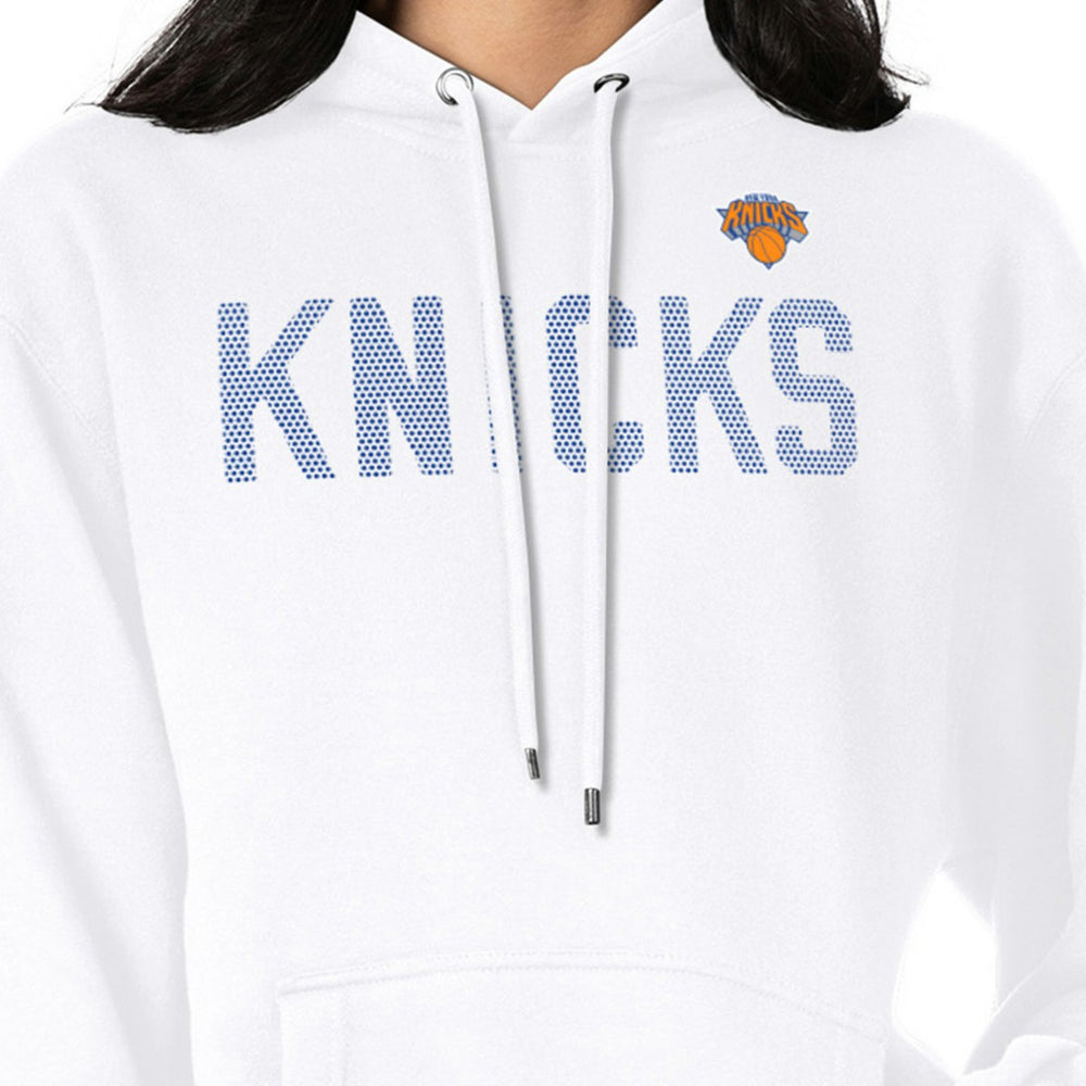 New York Knicks G-III 4Her by Carl Banks Women's Dot Print Pullover Hoodie - White sale