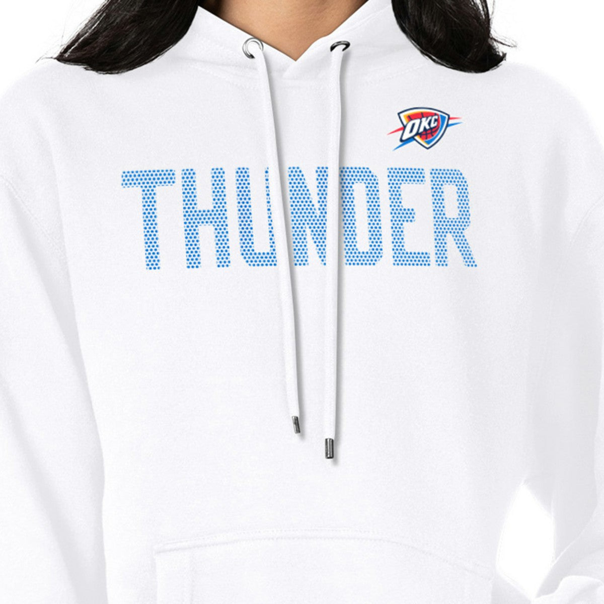 Oklahoma City Thunder G-III 4Her by Carl Banks Women's Dot Print Pullover Hoodie - White shop