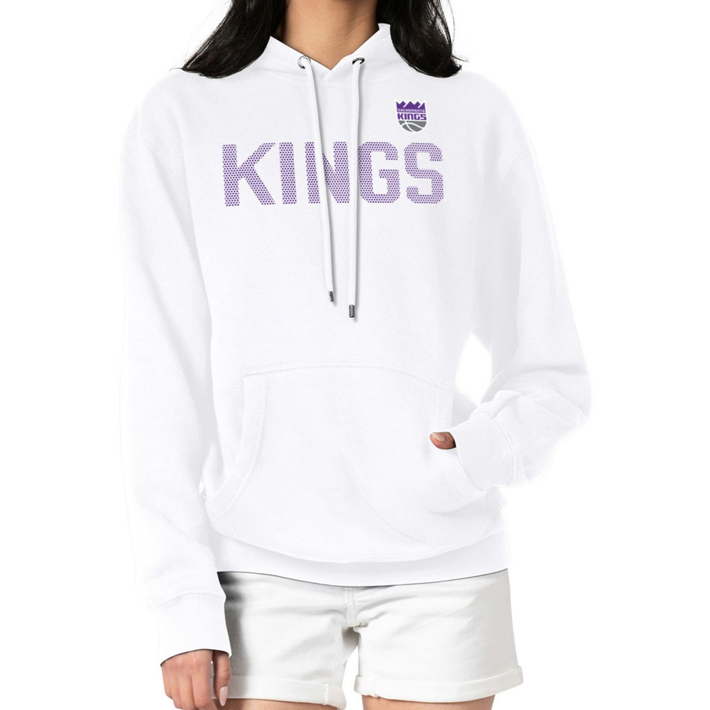Sacramento Kings G-III 4Her by Carl Banks Women's Dot Print Pullover Hoodie - White on sale