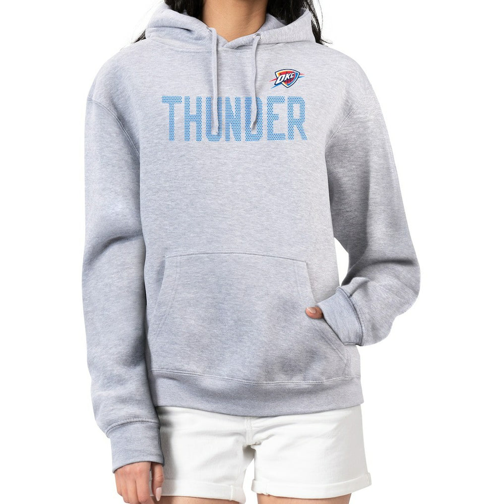 Oklahoma City Thunder G-III 4Her by Carl Banks Women's Dot Print Pullover Hoodie - Heather Gray on sale