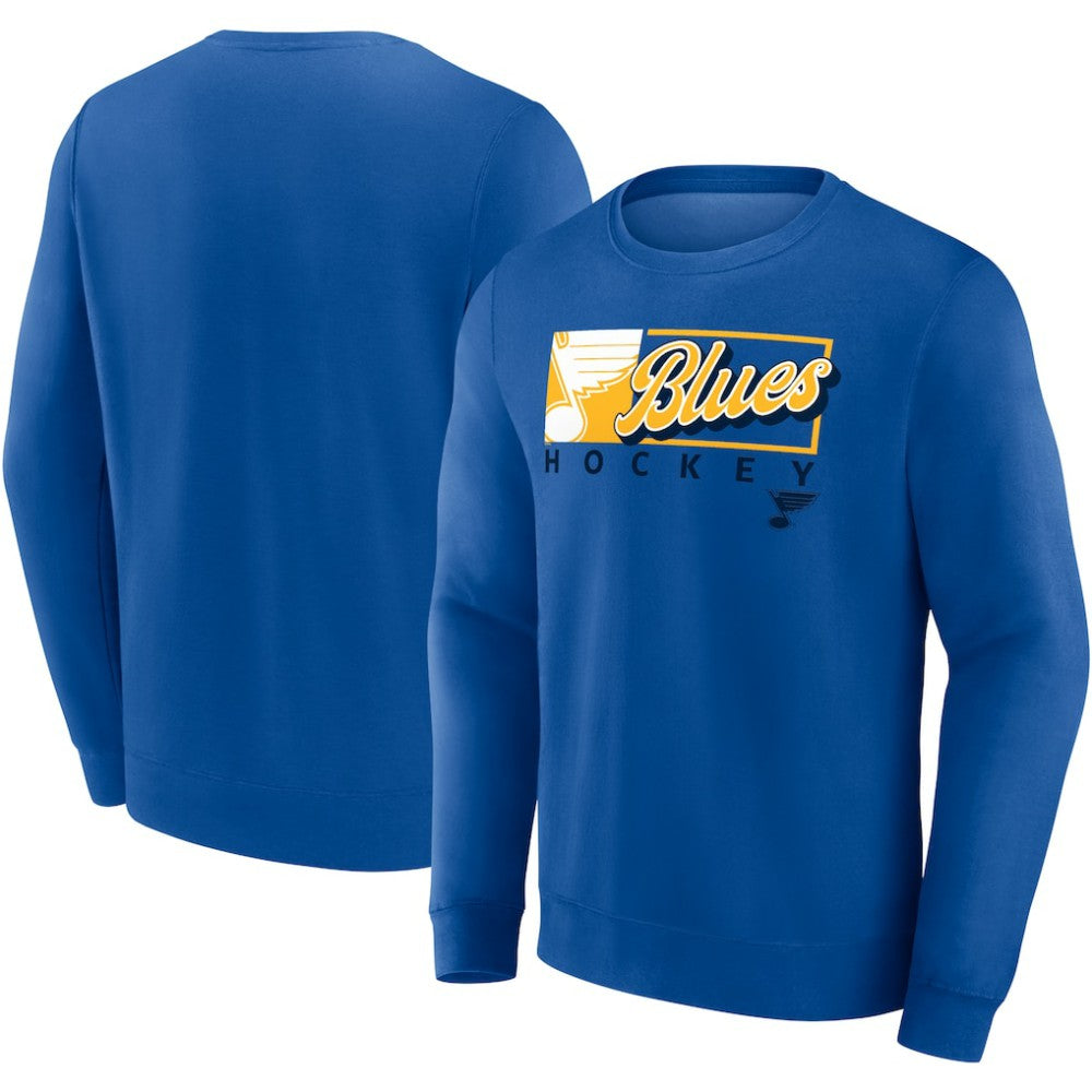 St. Louis Blues Fanatics Focus Fleece Pullover Sweatshirt Blue
