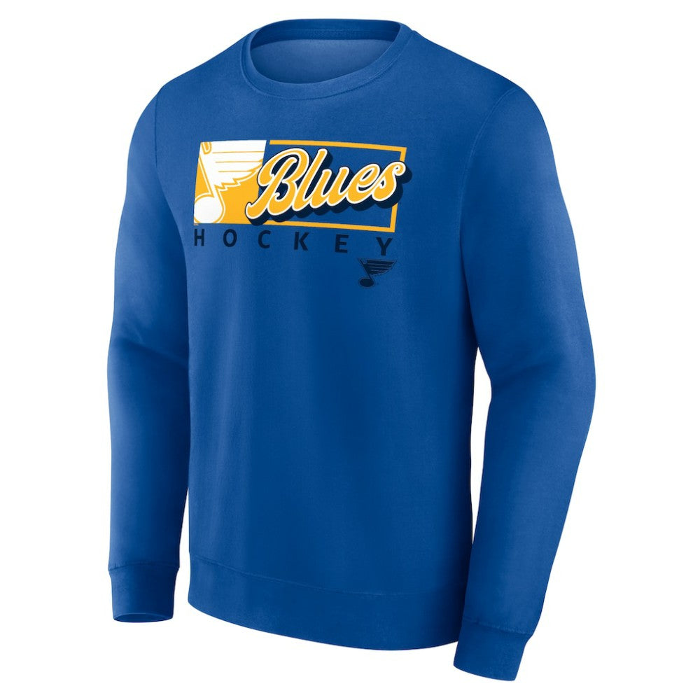 St. Louis Blues Fanatics Focus Fleece Pullover Sweatshirt Blue
