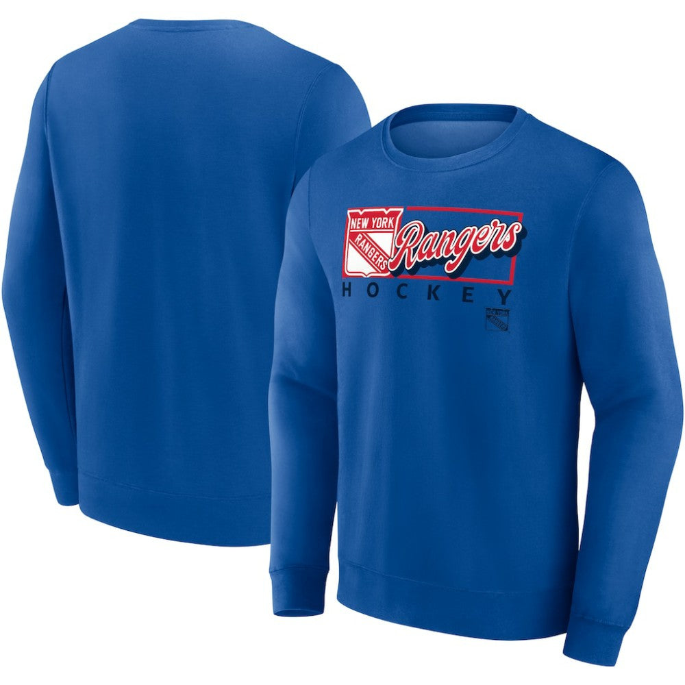 New York Rangers Fanatics Focus Fleece Pullover Sweatshirt Royal