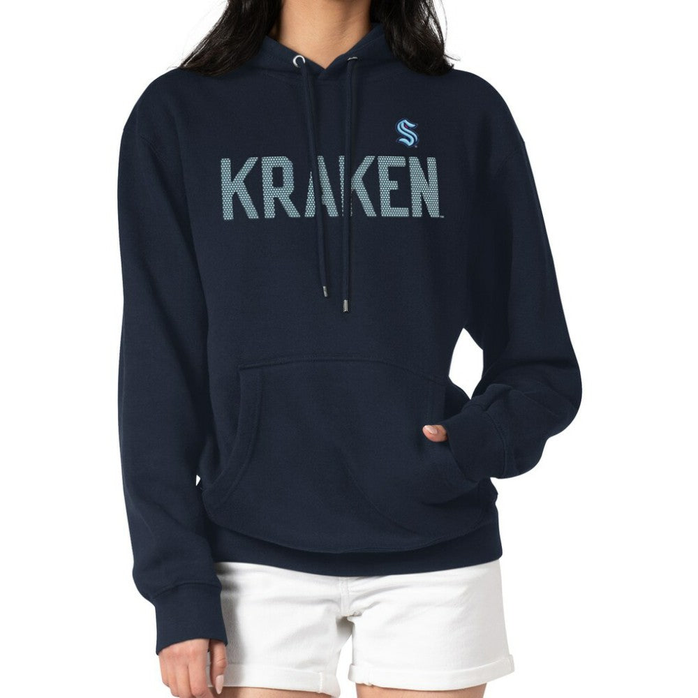 Seattle Kraken G-III 4Her by Carl Banks Women's Dot Print Pullover Hoodie Navy