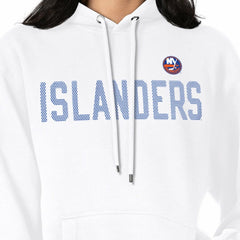 New York Islanders G-III 4Her by Carl Banks Women's Dot Print Pullover Hoodie White
