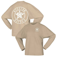 Houston Astros Women's Branded Fleece Pullover Sweatshirt - Tan