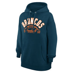 Denver Broncos Starter Unisex Half Ball Team Fleece Pullover Hoodie - Navy for sale