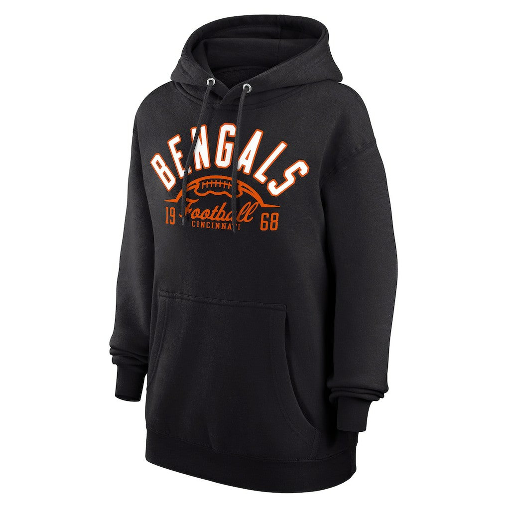 Cincinnati Bengals Starter Unisex Half Ball Team Fleece Pullover Hoodie - Black for sale