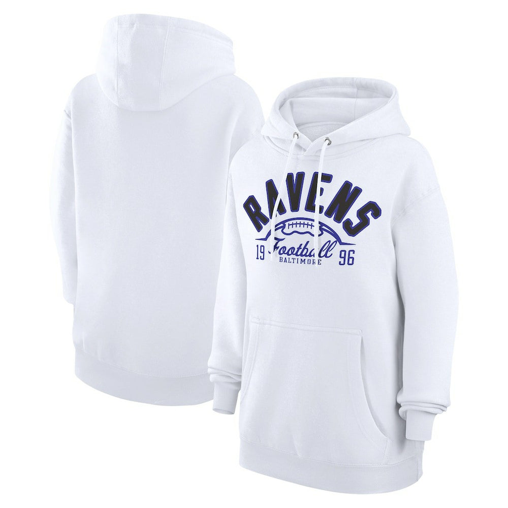 Baltimore Ravens Starter Unisex Half Ball Team Fleece Pullover Hoodie - White for sale