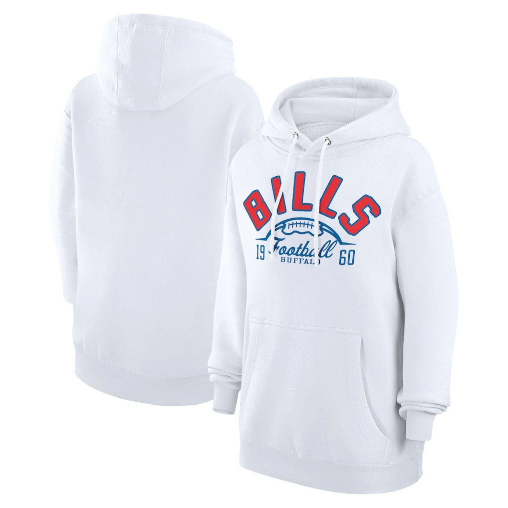 Buffalo Bills Starter Unisex Half Ball Team Fleece Pullover Hoodie - White discount