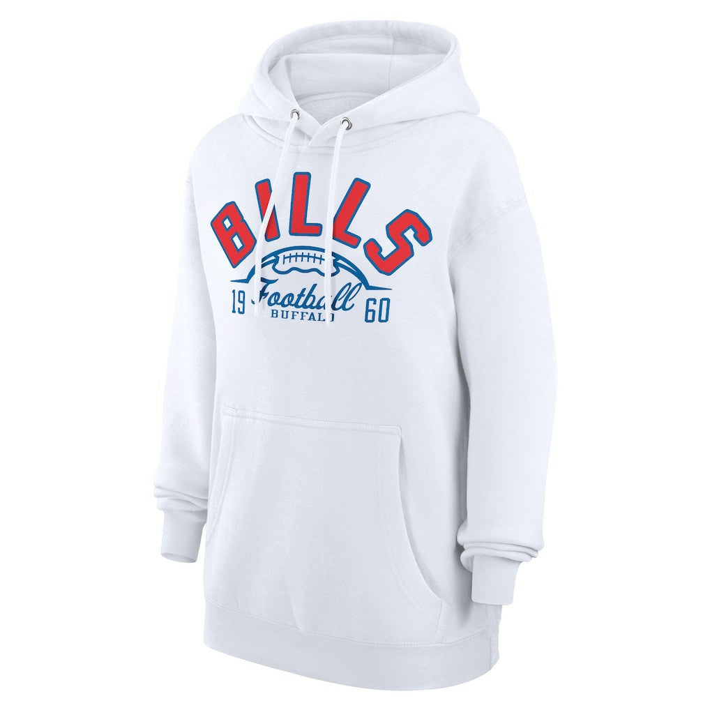 Buffalo Bills Starter Unisex Half Ball Team Fleece Pullover Hoodie - White discount