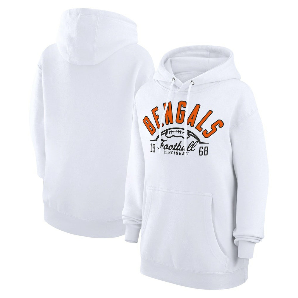 Cincinnati Bengals Starter Unisex Half Ball Team Fleece Pullover Hoodie - White for sale