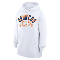 Denver Broncos Starter Unisex Half Ball Team Fleece Pullover Hoodie - White online