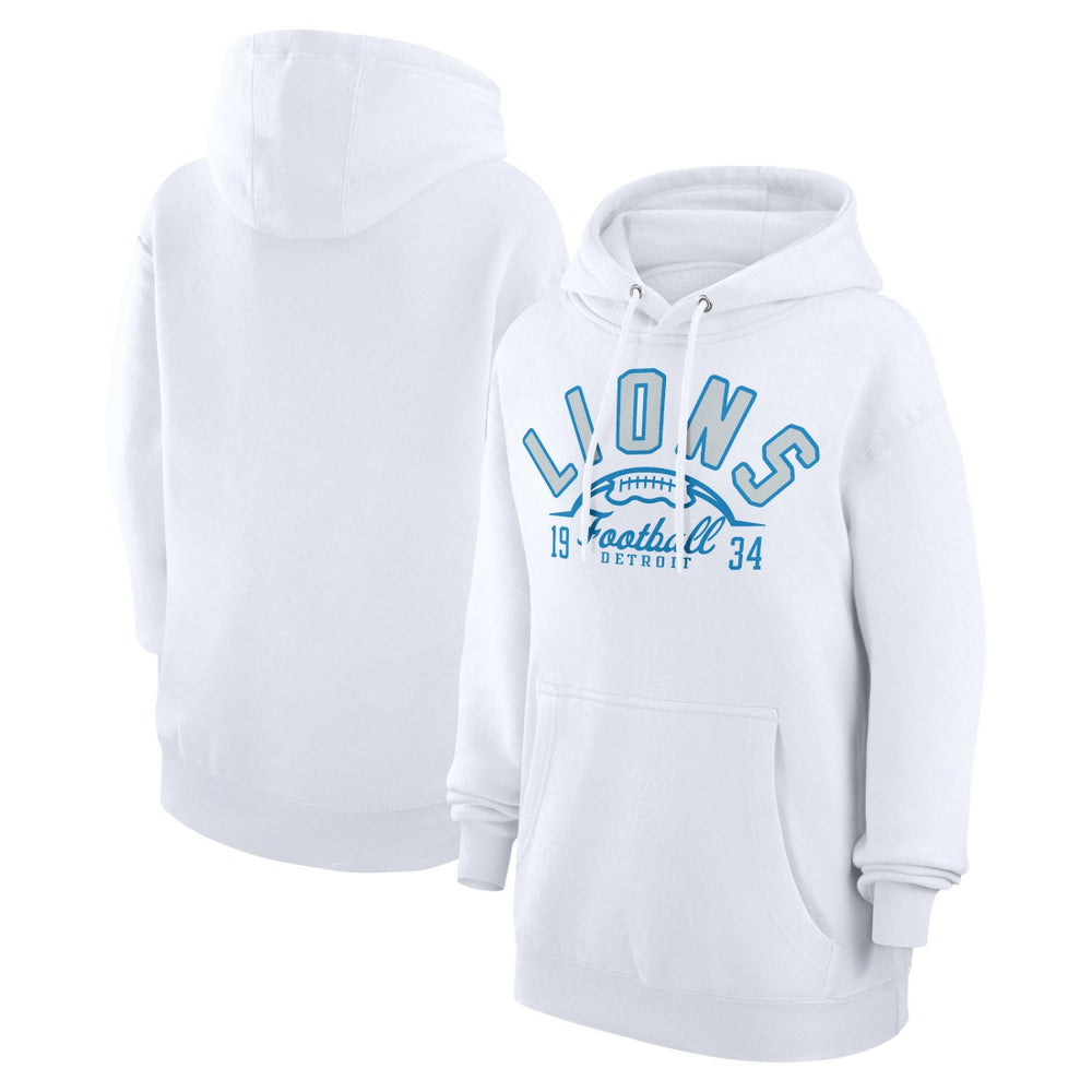 Detroit Lions Starter Unisex Half Ball Team Fleece Pullover Hoodie - White outlet