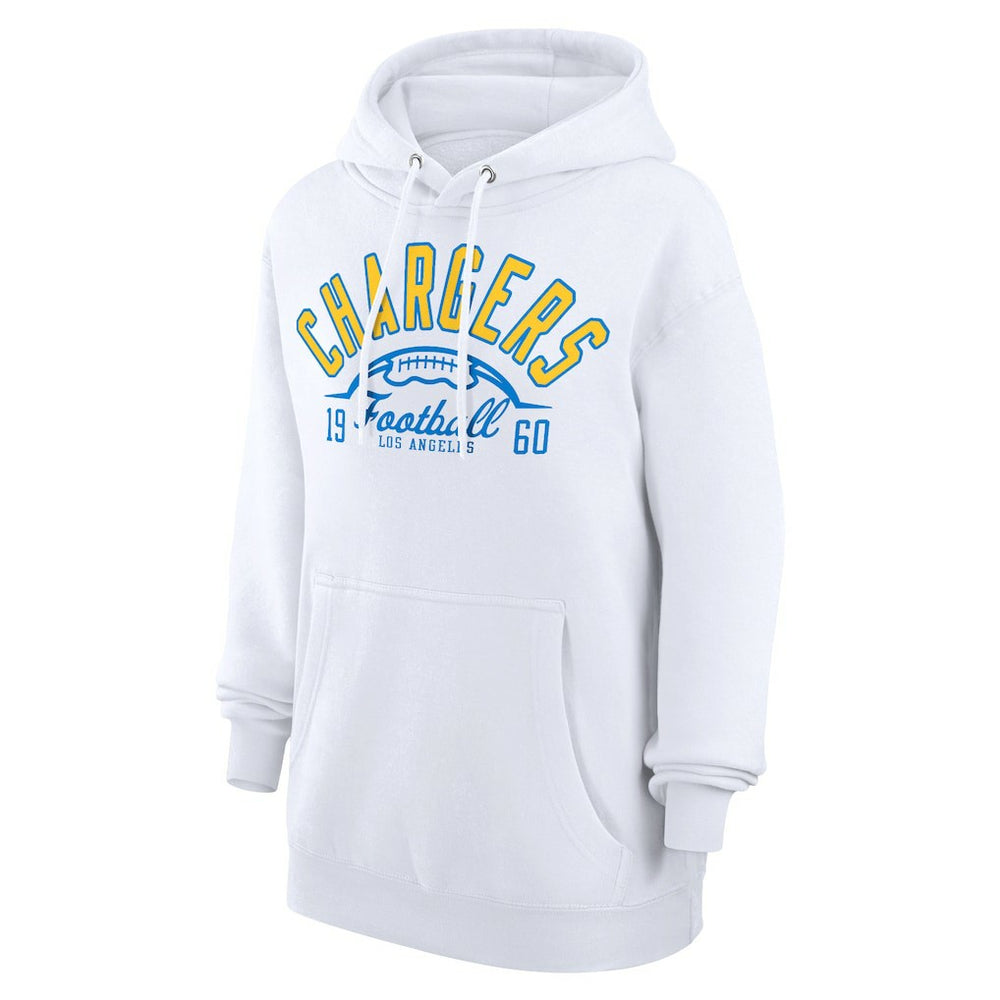 Los Angeles Chargers Starter Unisex Half Ball Team Fleece Pullover Hoodie - White sale