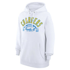 Los Angeles Chargers Starter Unisex Half Ball Team Fleece Pullover Hoodie - White sale