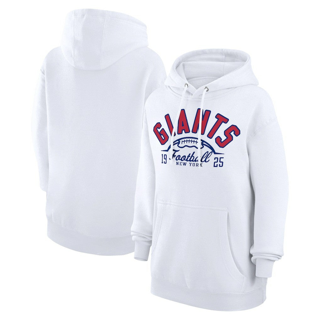 New York Giants Starter Unisex Half Ball Team Fleece Pullover Hoodie - White discount