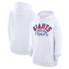 New York Giants Starter Unisex Half Ball Team Fleece Pullover Hoodie - White discount
