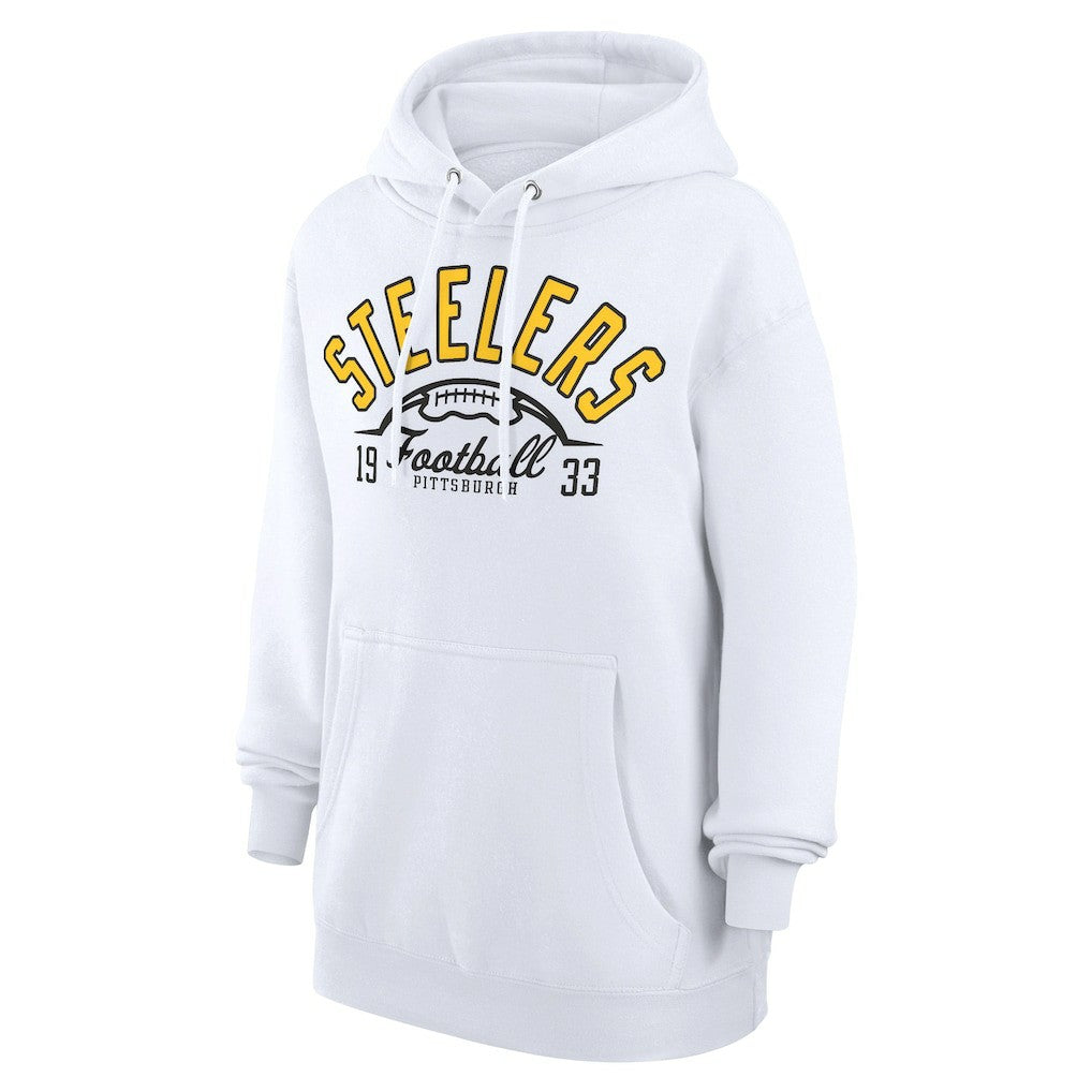 Pittsburgh Steelers Starter Unisex Half Ball Team Fleece Pullover Hoodie - White online