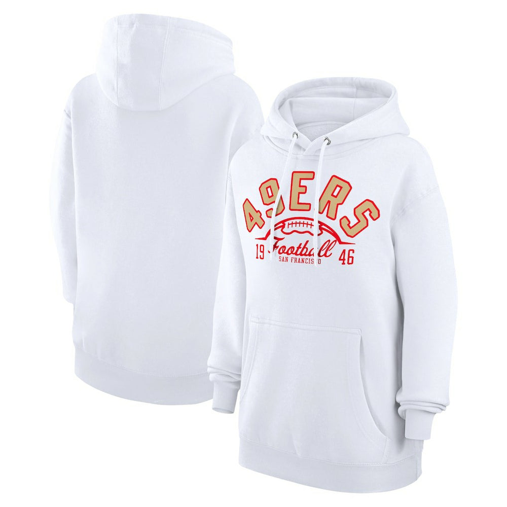 San Francisco 49ers Starter Unisex Half Ball Team Fleece Pullover Hoodie - White cheap