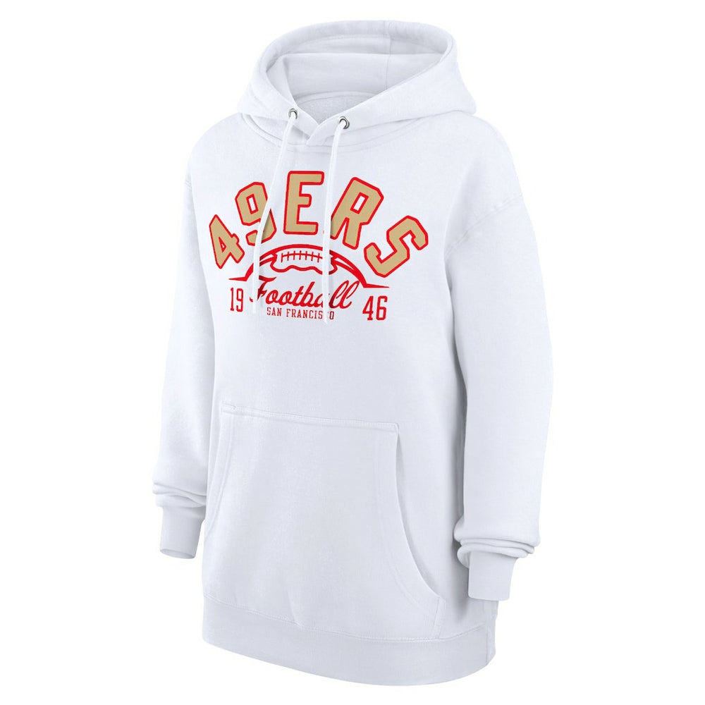 San Francisco 49ers Starter Unisex Half Ball Team Fleece Pullover Hoodie - White cheap