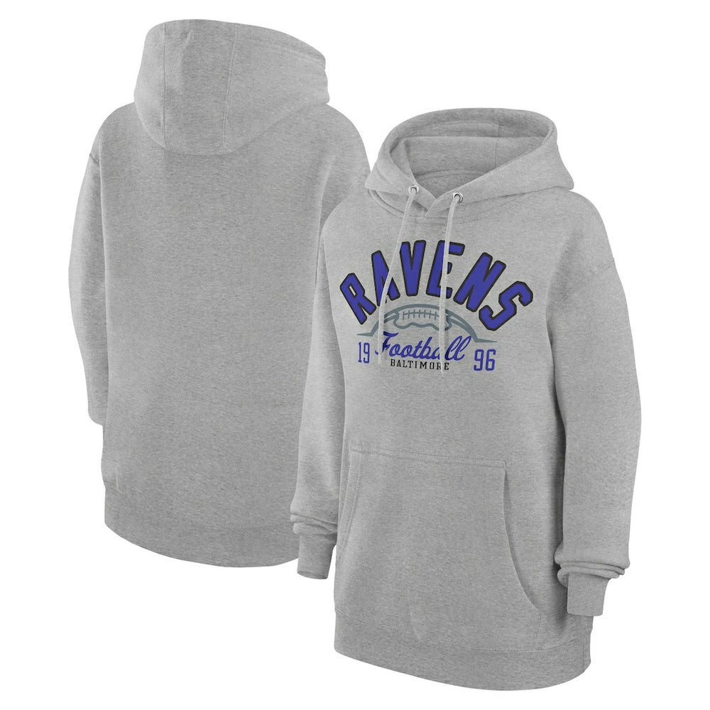 Baltimore Ravens Starter Unisex Half Ball Team Fleece Pullover Hoodie - Heather Gray sale