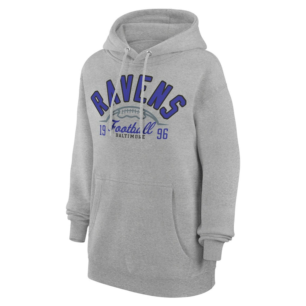 Baltimore Ravens Starter Unisex Half Ball Team Fleece Pullover Hoodie - Heather Gray sale