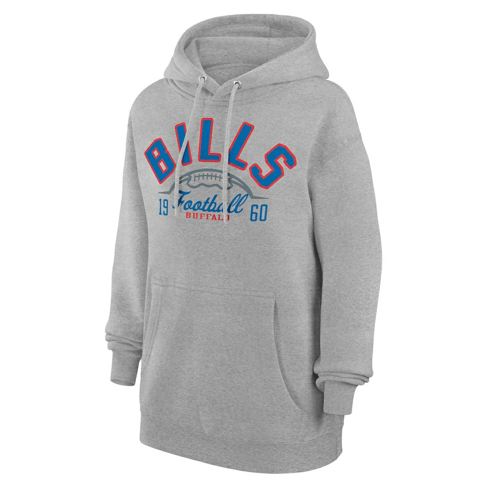 Buffalo Bills Starter Unisex Half Ball Team Fleece Pullover Hoodie - Heather Gray for sale