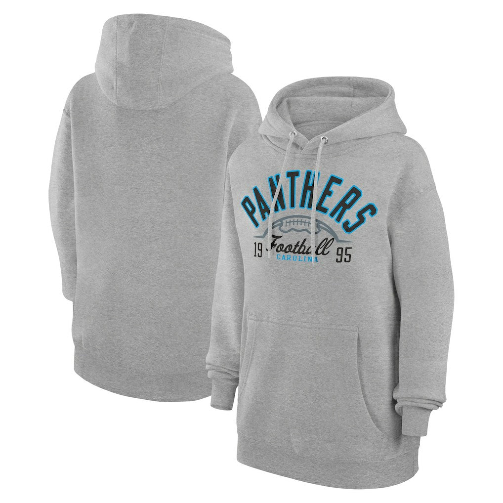 Carolina Panthers Starter Unisex Half Ball Team Fleece Pullover Hoodie - Heather Gray sale