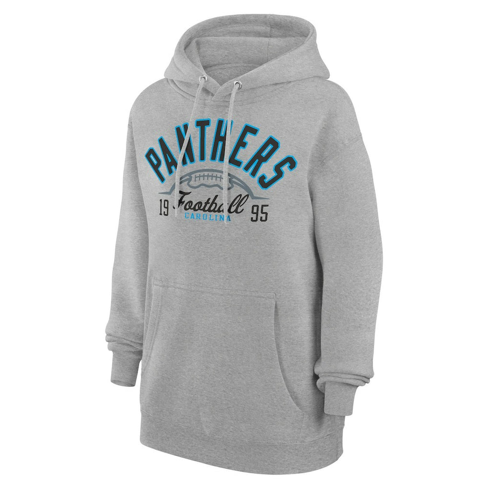Carolina Panthers Starter Unisex Half Ball Team Fleece Pullover Hoodie - Heather Gray sale