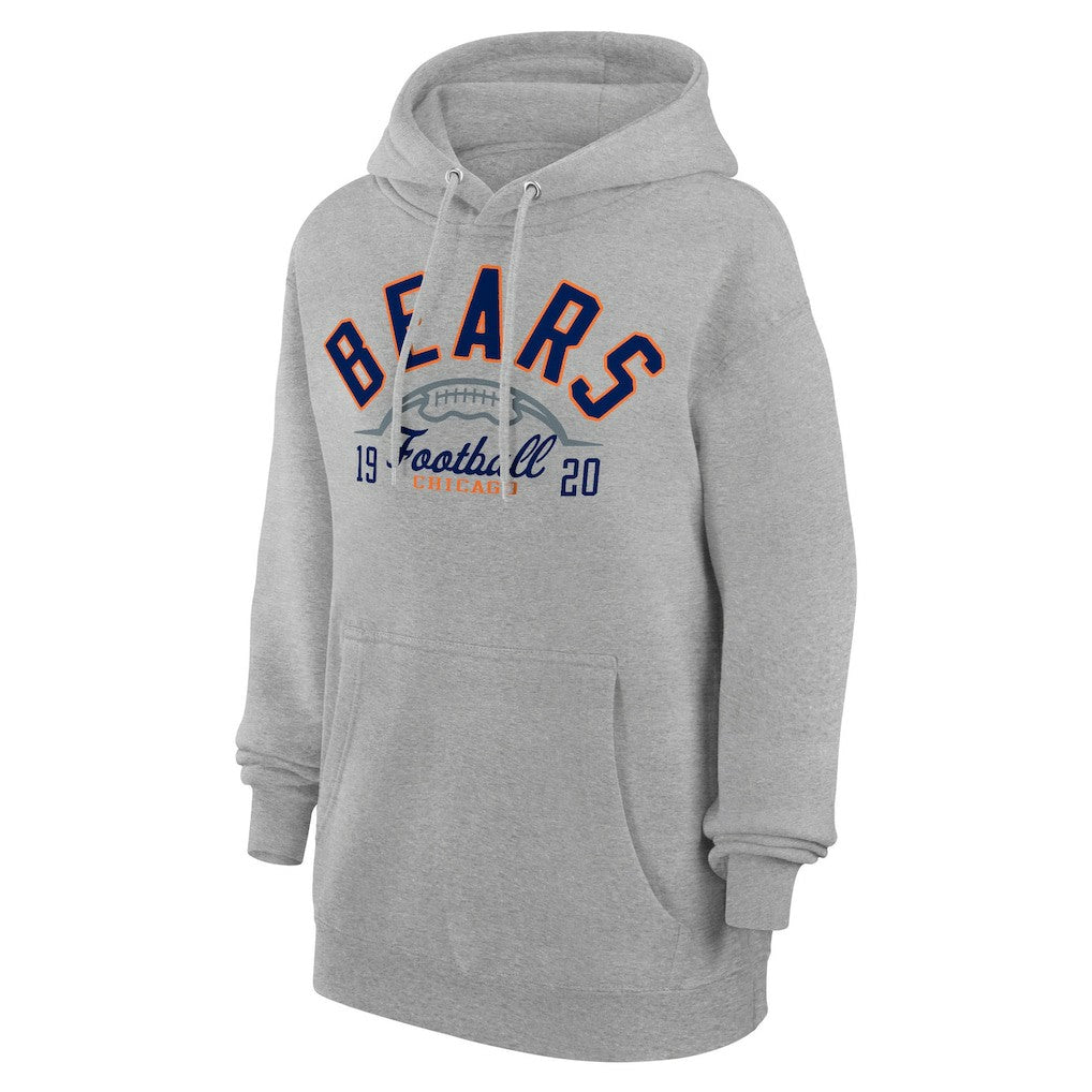 Chicago Bears Starter Unisex Half Ball Team Fleece Pullover Hoodie - Heather Gray sale