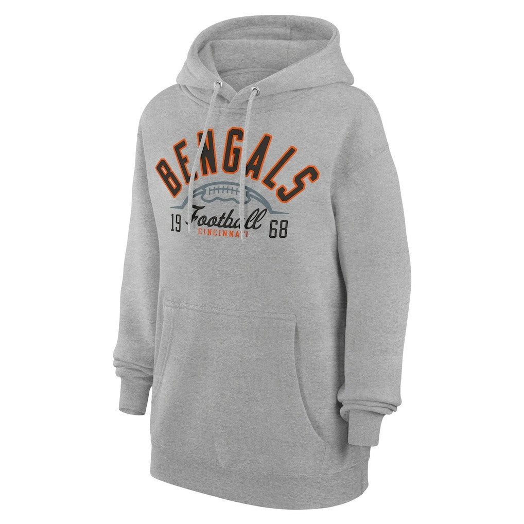 Cincinnati Bengals Starter Unisex Half Ball Team Fleece Pullover Hoodie - Heather Gray on sale