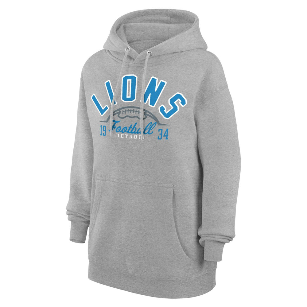 Detroit Lions Starter Unisex Half Ball Team Fleece Pullover Hoodie - Heather Gray for sale