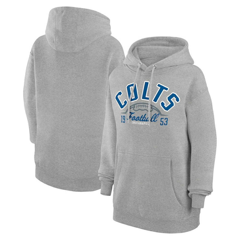 Indianapolis Colts Starter Unisex Half Ball Team Fleece Pullover Hoodie - Heather Gray online