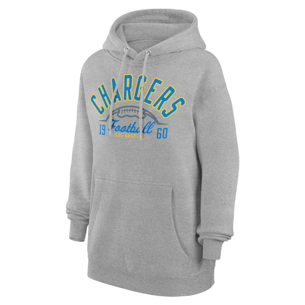 Los Angeles Chargers Starter Unisex Half Ball Team Fleece Pullover Hoodie - Heather Gray online