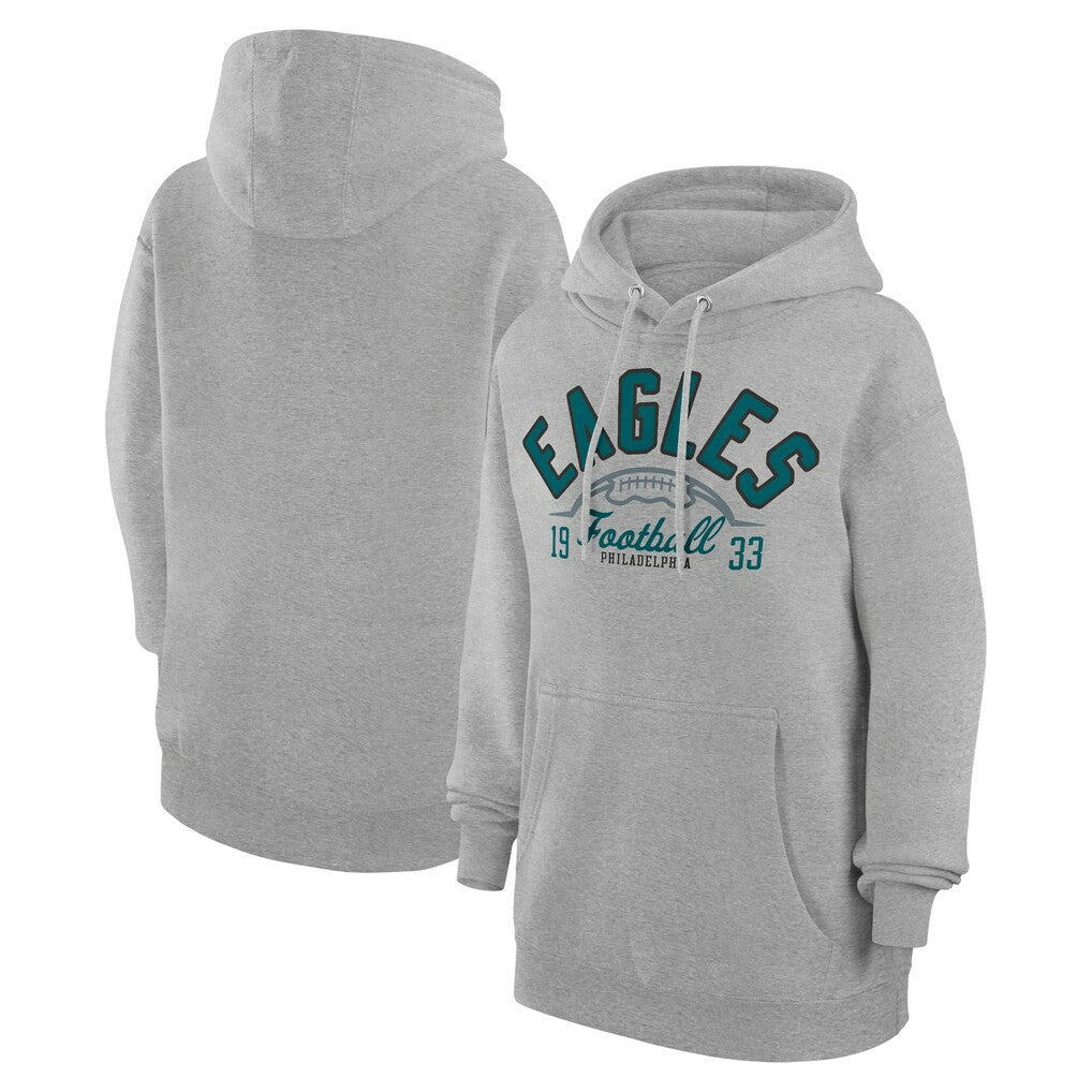 Philadelphia Eagles Starter Unisex Half Ball Team Fleece Pullover Hoodie - Heather Gray for sale