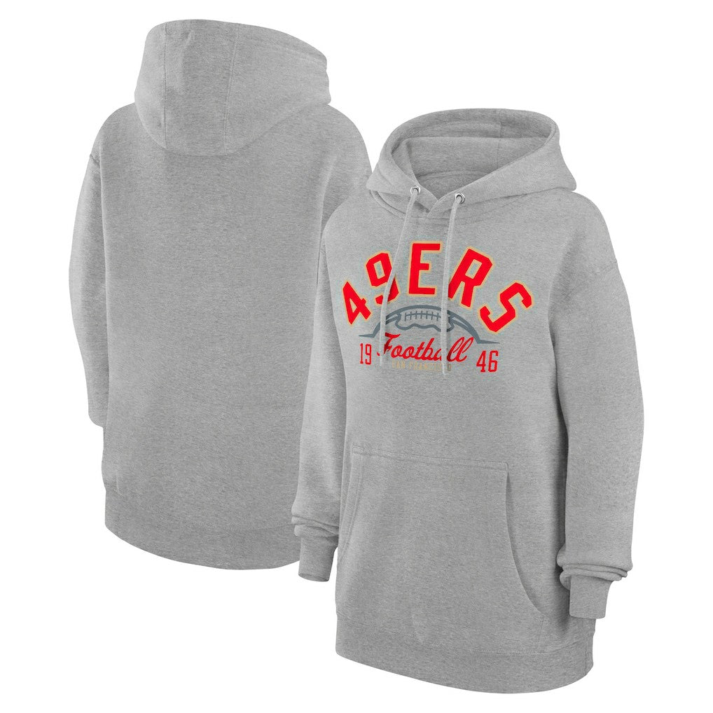 San Francisco 49ers Starter Unisex Half Ball Team Fleece Pullover Hoodie - Heather Gray on sale