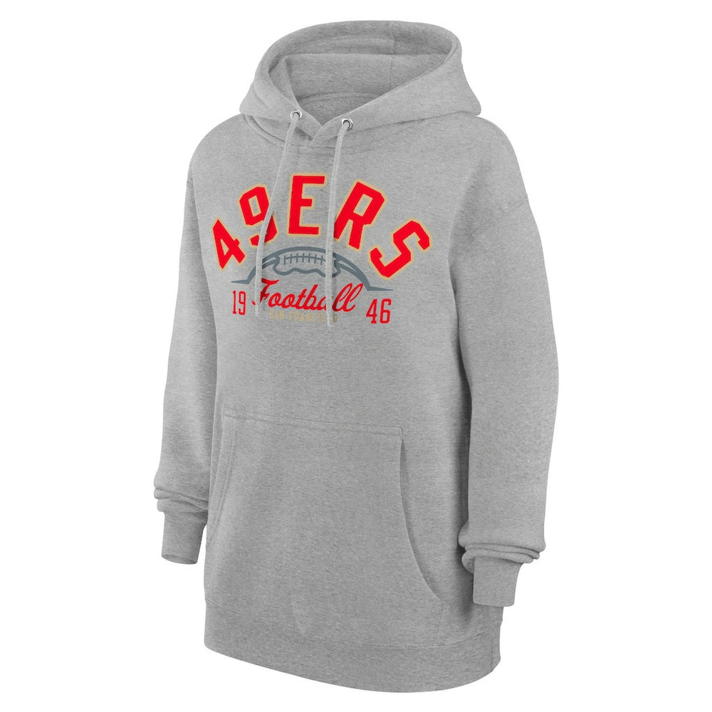 San Francisco 49ers Starter Unisex Half Ball Team Fleece Pullover Hoodie - Heather Gray on sale