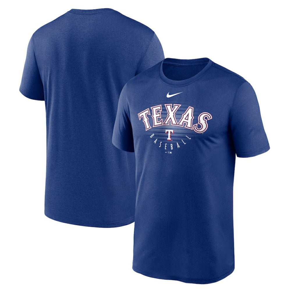 Texas Rangers Wordmark Outline Legend T-Shirt - Royal | Nike