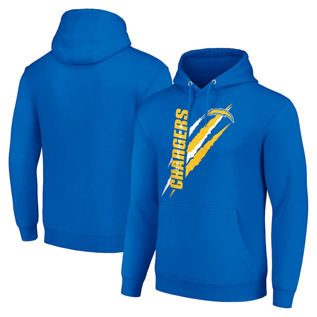 Los Angeles Chargers Starter Unisex Color Scratch Fleece Pullover Hoodie - Royal cheap