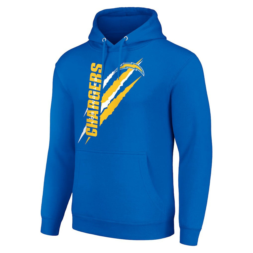 Los Angeles Chargers Starter Unisex Color Scratch Fleece Pullover Hoodie - Royal cheap