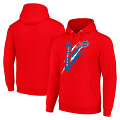 Buffalo Bills Starter Unisex Color Scratch Fleece Pullover Hoodie - Red online