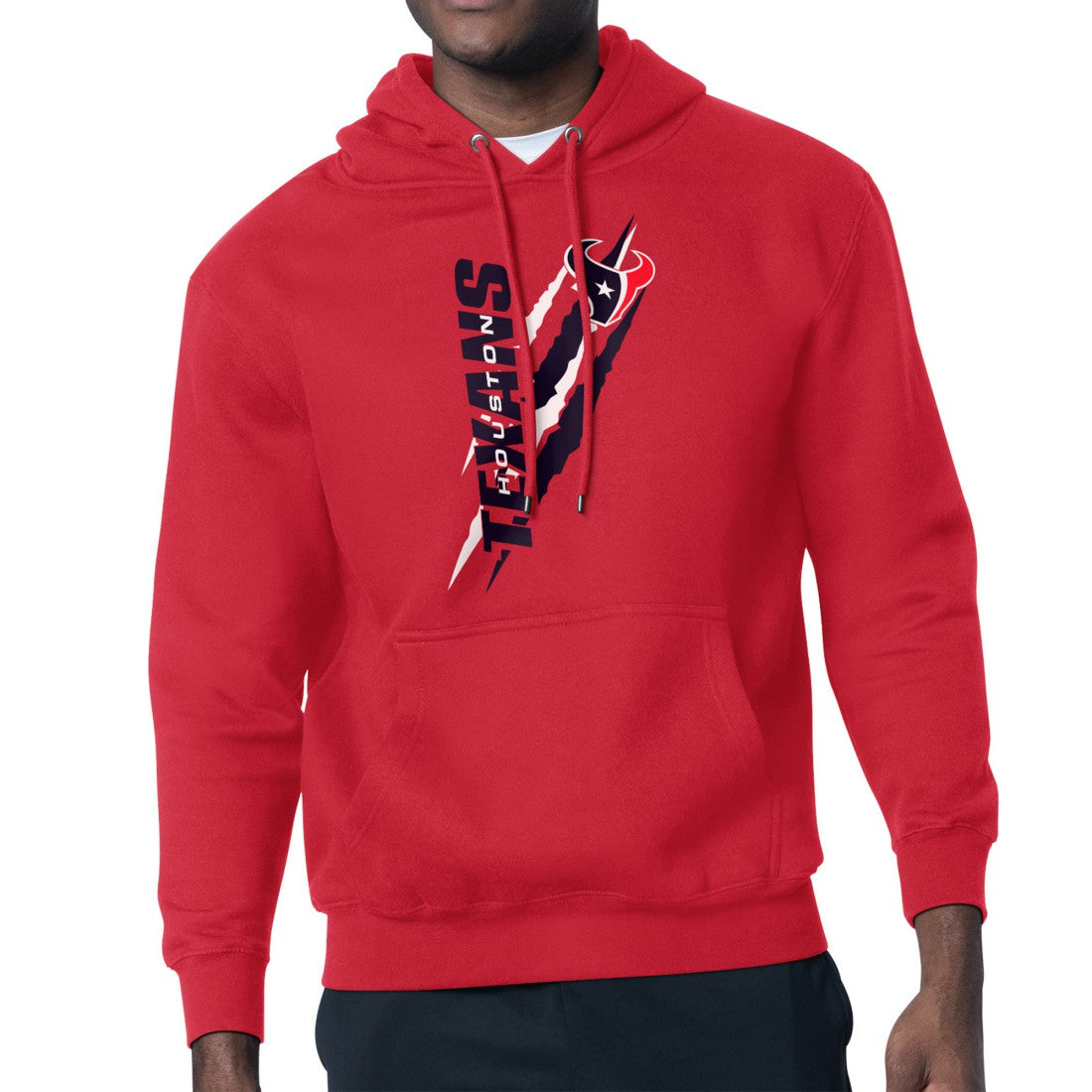 Houston Texans Starter Unisex Color Scratch Fleece Pullover Hoodie - Red for sale