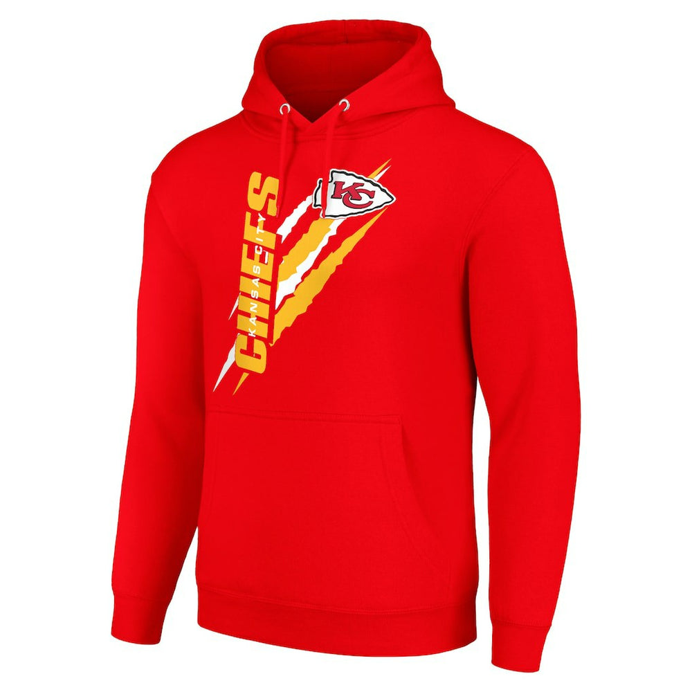 Kansas City Chiefs Starter Unisex Color Scratch Fleece Pullover Hoodie - Red on sale