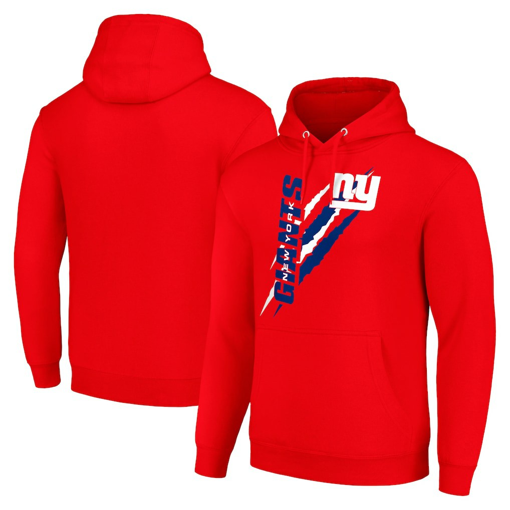 New York Giants Starter Unisex Color Scratch Fleece Pullover Hoodie - Red cheap