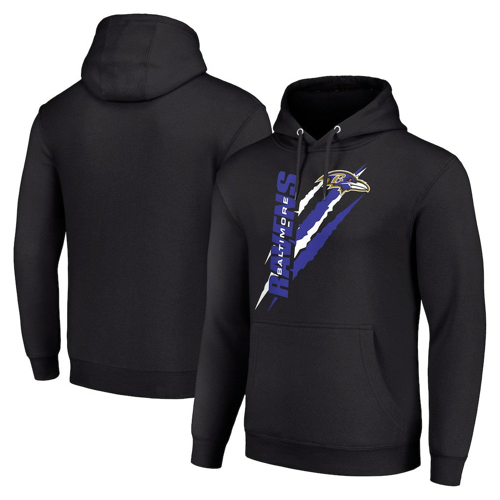Baltimore Ravens Starter Unisex Color Scratch Fleece Pullover Hoodie - Black on sale
