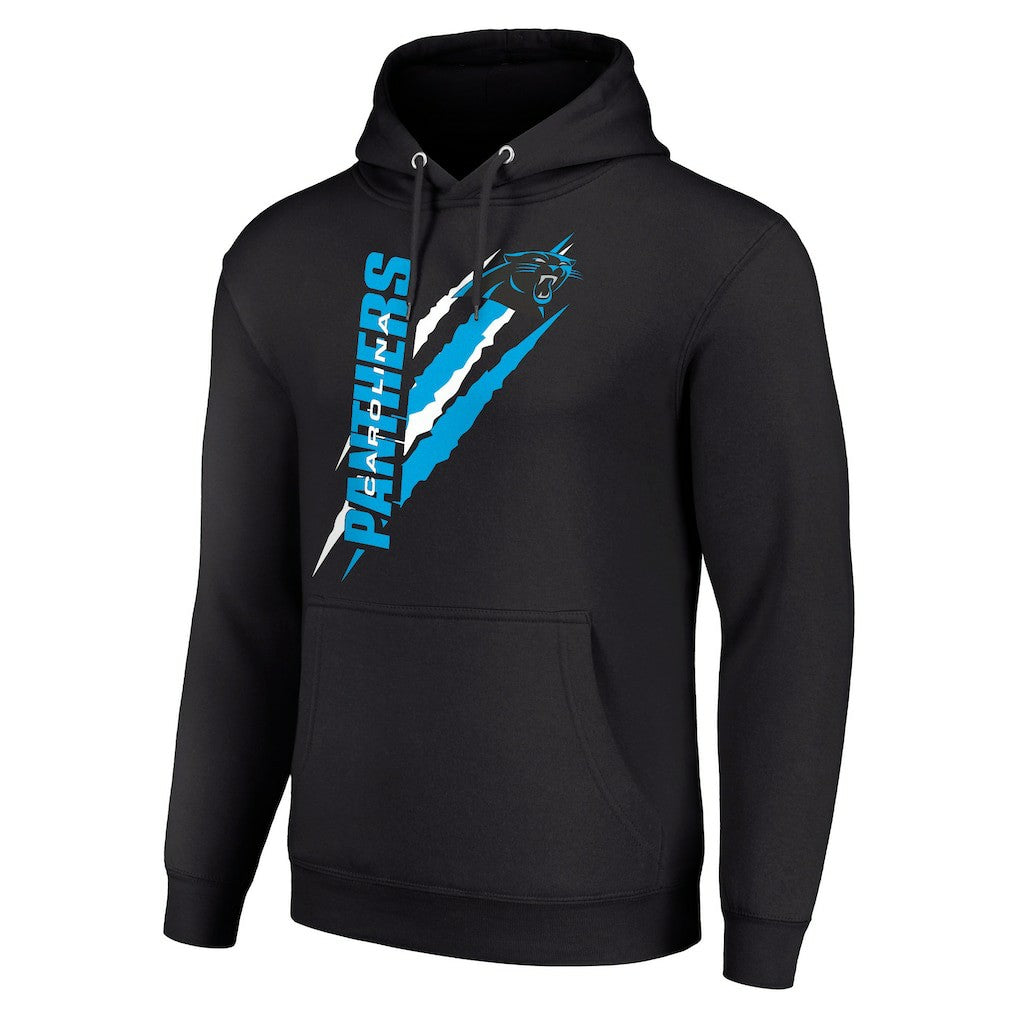 Carolina Panthers Starter Unisex Color Scratch Fleece Pullover Hoodie - Black cheap